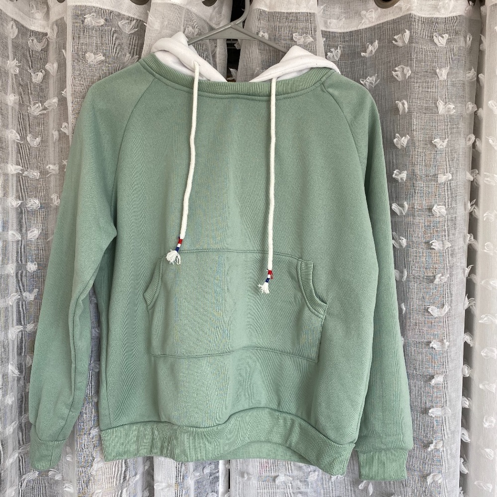 Green and White Sweatshirt